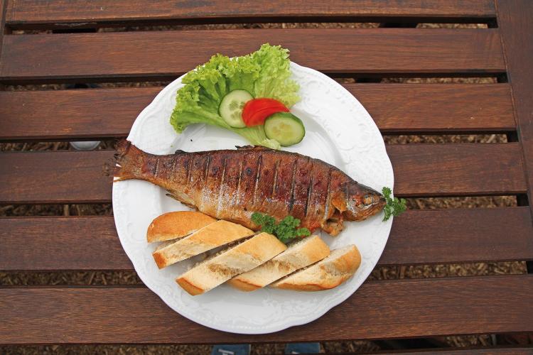 Leckerer Wein und Käse laden zum geselligen Schlemmen am Bootshafen ein