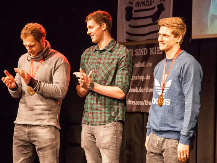 Kiel empfängt seine THW-EM-Helden Weinhold, Dissinger und Dahmke