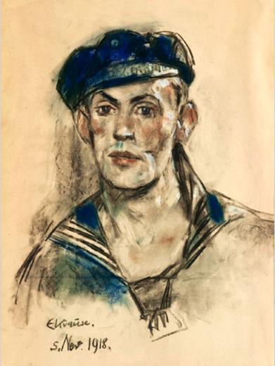 „Matrose", Zeichnung von Erich Krause, 1918