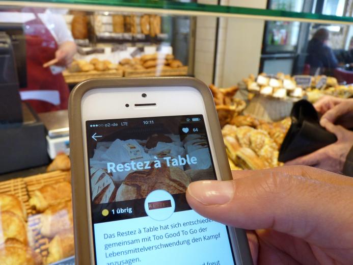 Dank der App „TooGoodToGo“ kann vermieden werden, dass noch essbare Lebensmittel weggeschmissen werden
